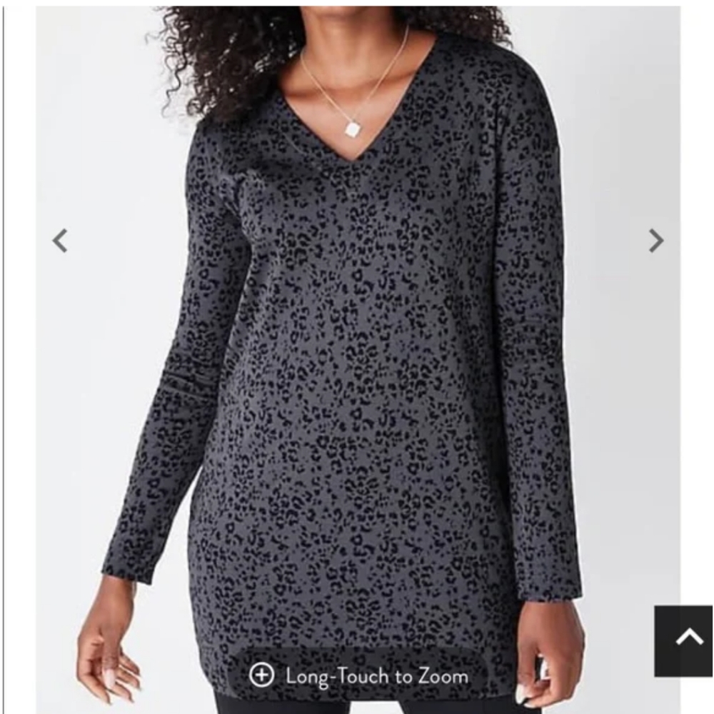 J.Jill sz Med 100% Supima Cotton Animal Print Tunic